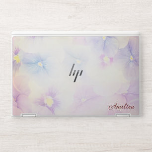 Stylish Floral Monogram Modern Script HP Laptop Skin