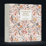 Stylish Floral Neutrals Pretty Personalized Recipe 3 Ring Binder<br><div class="desc">Stylish Floral Neutrals Pretty Personalized Recipe Binder</div>