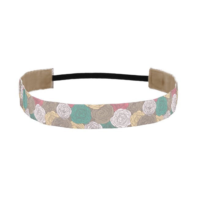 Stylish floral pattern. Bright floral Athletic Headband (Front)