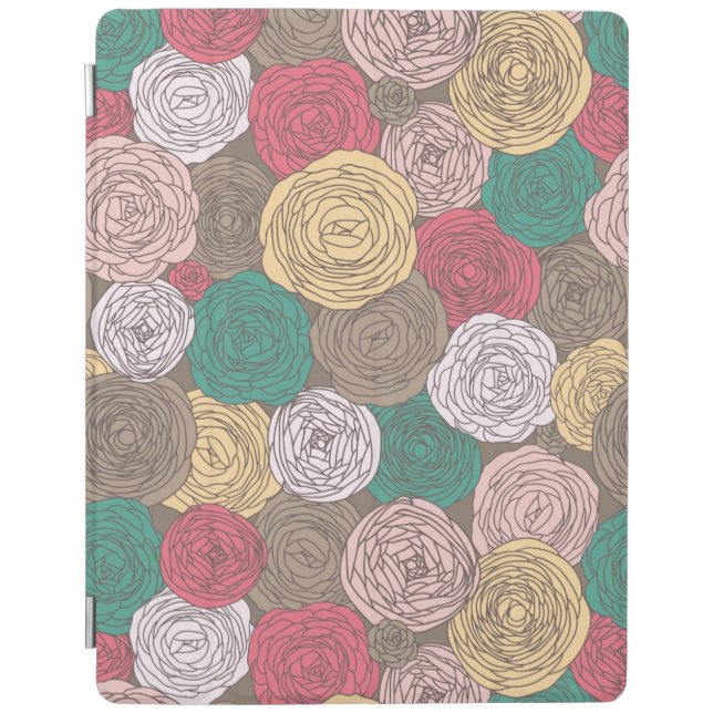Stylish floral pattern. Bright floral iPad Smart Cover (Front)