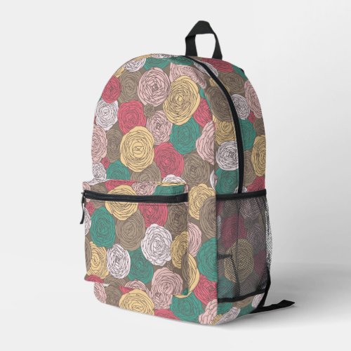 Stylish floral pattern Bright floral Printed Backpack