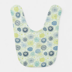Stylish floral pattern with cute flowers bib