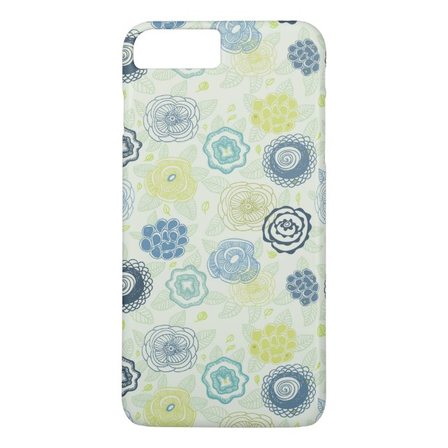 Stylish floral pattern with cute flowers Case-Mate iPhone case (Back)