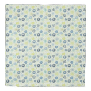 Stylish floral pattern with cute flowers duvet cover