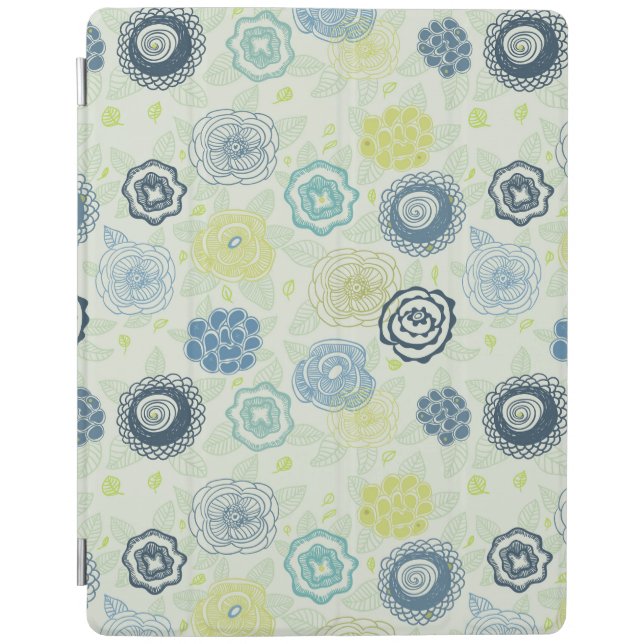 Stylish floral pattern with cute flowers iPad air cover (Front)
