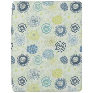 Stylish floral pattern with cute flowers iPad smart cover