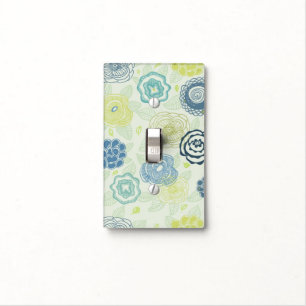 Stylish floral pattern with cute flowers light switch cover