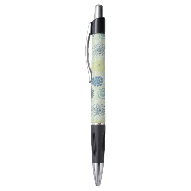 Stylish floral pattern with cute flowers pen (Top (Vertical))