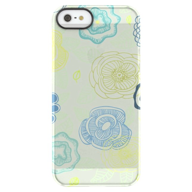 Stylish floral pattern with cute flowers uncommon iPhone case (Back)