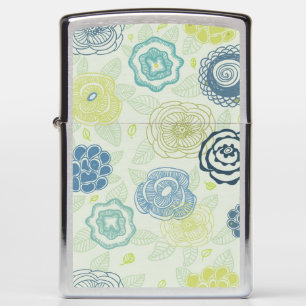 Stylish floral pattern with cute flowers zippo lighter