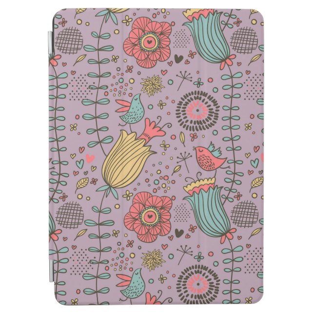 Stylish floral pattern with flowers iPad air cover (Front)