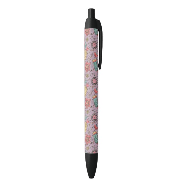 Stylish floral pattern with flowers pen (Bottom (Vertical))