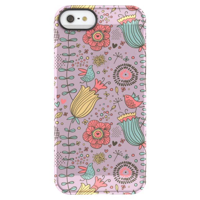 Stylish floral pattern with flowers uncommon iPhone case (Back)