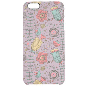 Stylish floral pattern with flowers clear iPhone 6 plus case