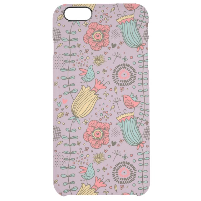 Stylish floral pattern with flowers uncommon iPhone case (Back)