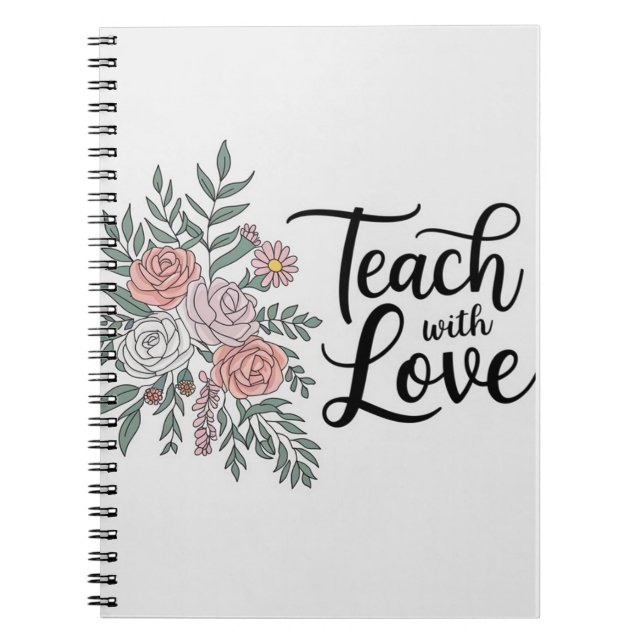 Stylish floral Teacher notebook (Front)