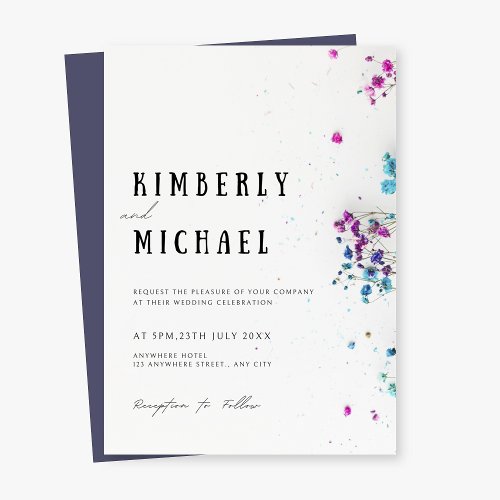 Stylish Floral Turquoise Save The Date Invitation 