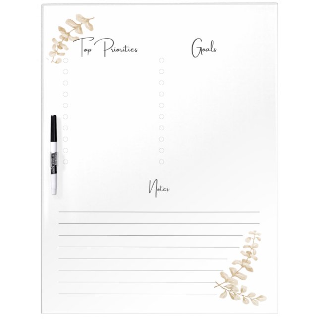 Stylish Floral Vision Board (Front)