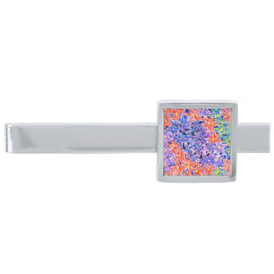 Stylish Floral Watercolour Tie Clip