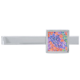 Stylish Floral Watercolour Tie Clip