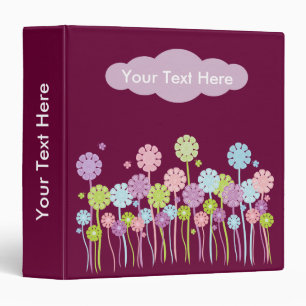 Stylish flowers & butterflies binder