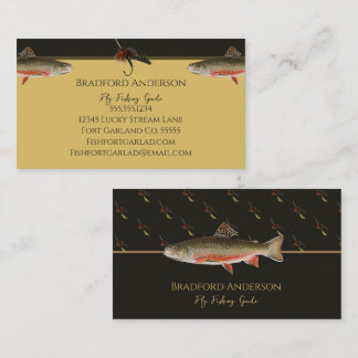 Stylish Fly Fishing Guide Business Card