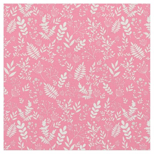 Stylish foliage pink pattern fabric