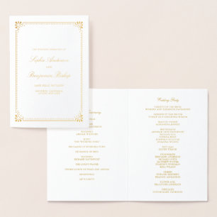 Stylish Frame Wedding Ceremony Programs