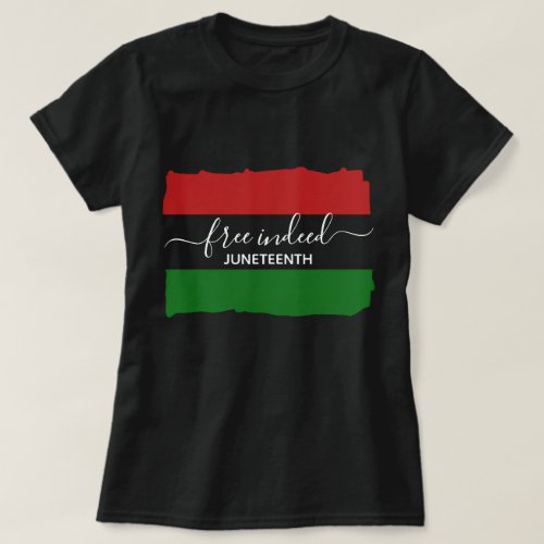 Stylish FREE INDEED Pan African JUNETEENTH T_Shirt
