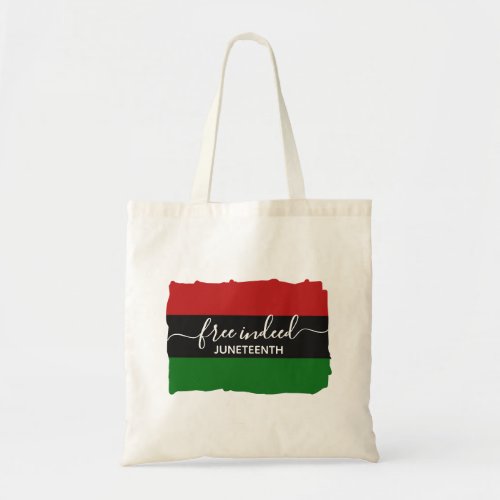Stylish FREE INDEED Pan African JUNETEENTH Tote Bag