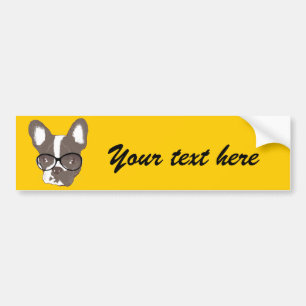 Stylish french bulldog bumper sticker