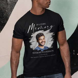 Stylish Front And Back Photo Funeral T-Shirt