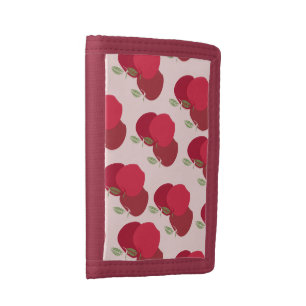 Stylish Fruit-Inspired Apple Trifold Wallet