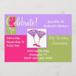 Stylish Fun Anniversary Party Invitation