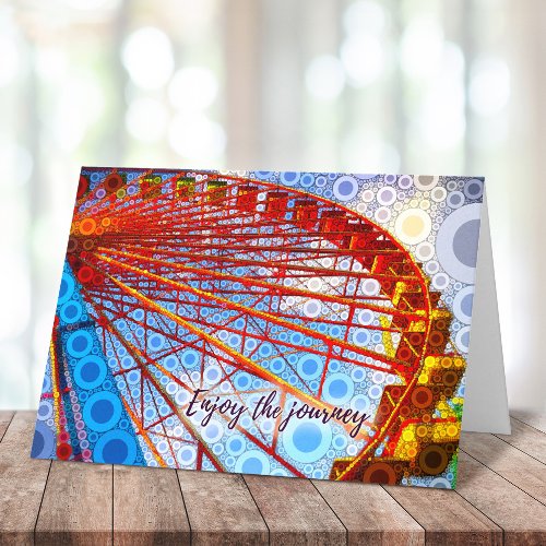 Stylish Fun Ferris Wheel Enjoy the Journey Script Card