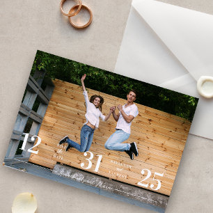 Stylish & Fun Unmatched Wedding Photo Card