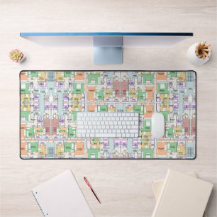 Stylish & Functional Blueprint Desk Mat