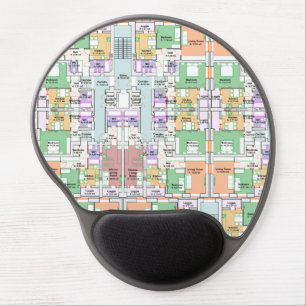 Stylish & Functional Blueprint Gel Mouse Pad