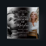 Stylish Funeral Memorial Before & After Photo Button<br><div class="desc">Honor cherished memories with this gorgeous stylish before and after button. Featuring two photographs of your loved one—one from their youth, and one from later years—this elegant keepsake includes the heading 'In loving memory, ' their name or relation in a handwritten calligraphy script font, and their special dates. Perfect for...</div>