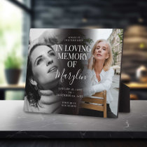Stylish Funeral Memorial Before & After Photo Plaque