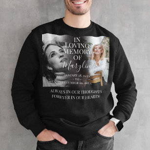 Stylish Funeral Memorial Before & After Photo Sweatshirt