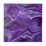 Stylish Funky Groovy Purple Curves Marble 4-6 Ceramic Tile<br><div class="desc">Looking to be a little different and original? This modern funky groovy purple marble mimic curves print wall ceramic tile is just what you need. Available in two sizes 4.25 x 4.25 and 6 x 6 inches. Please note that this is a flat color print and is not an actual...</div>
