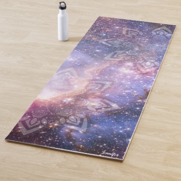 Stylish Galaxy Stars Mandala Zen Yoga Mat