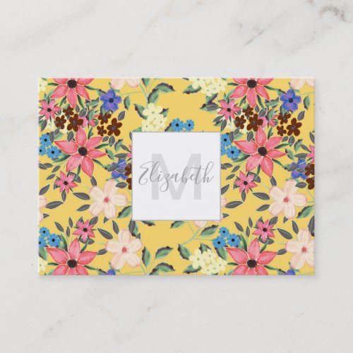 Stylish garden floral design business card