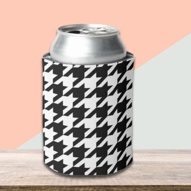 stylish geometric black white houndstooth pattern can cooler (stylish geometric black white houndstooth pattern can cooler)