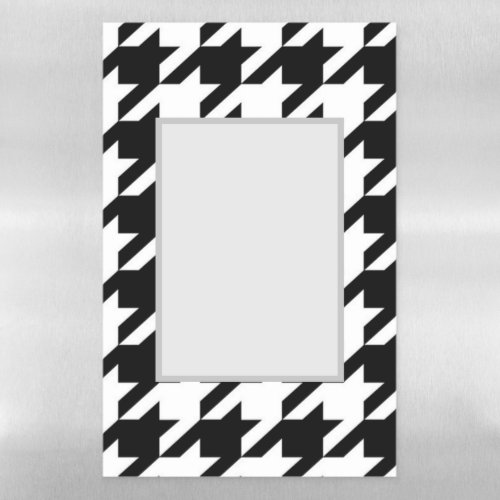 stylish geometric black white houndstooth pattern magnetic dry erase sheet