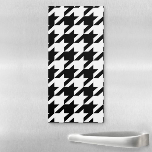stylish geometric black white houndstooth pattern magnetic notepad