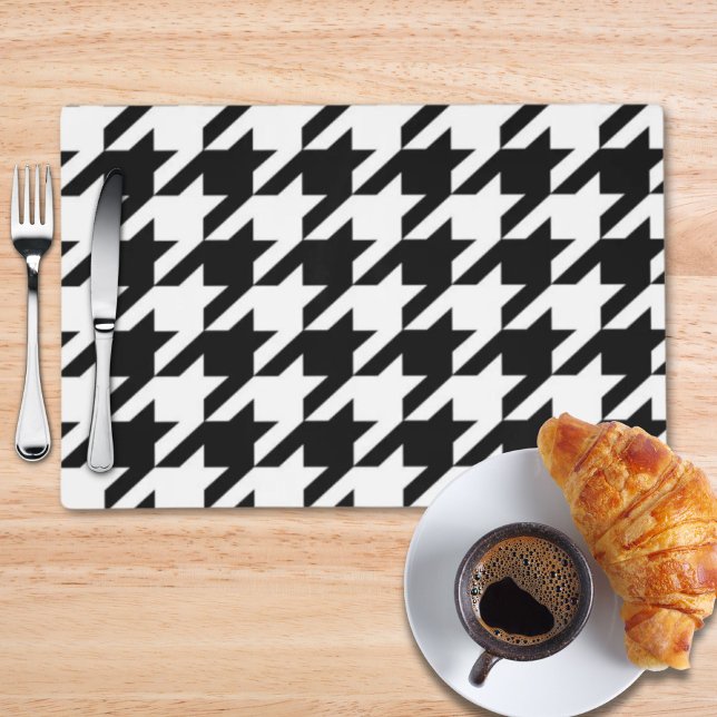 stylish geometric black white houndstooth pattern placemat (stylish geometric black white houndstooth pattern placemat)