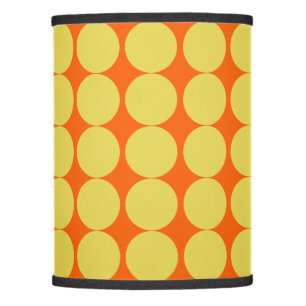 Stylish Geometric Circles Pattern Orange Yellow Lamp Shade