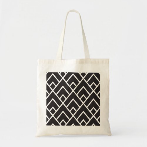 Stylish Geometric Diamond Grid Pattern Tote Bag
